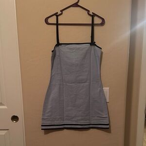 Motel Rocks Sky Blue Mini Dress with Black Accents